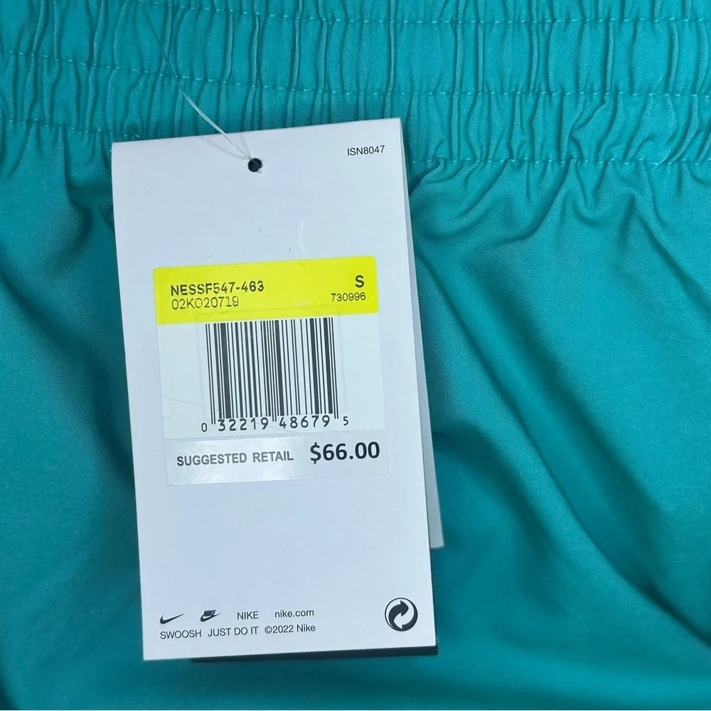 Nike Turquoise and Neon Green Swim Shorts
